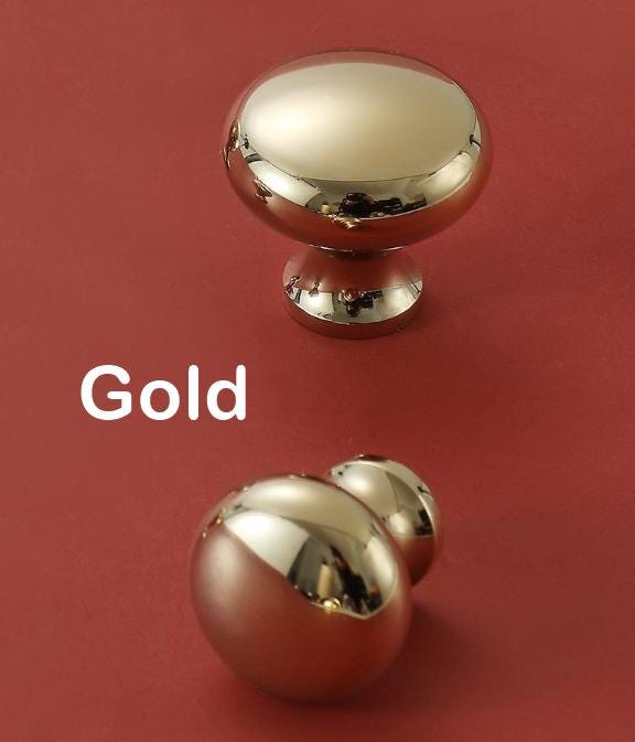 Round Kitchen Knobs 25 28 32mm 1 1 1/4" Solid Brass Cabinet Drawer Pull Handles Door Furniture Aged Antique Bronze Black Silver Gold Bulk