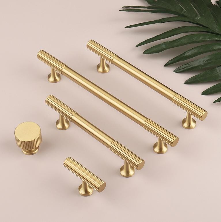 Solid Brass Handles Knobs Cupboard Kitchen Cup Drawer Bin Pulls Cabinet Door Furniture Decor Hardware Wholesale Bulk