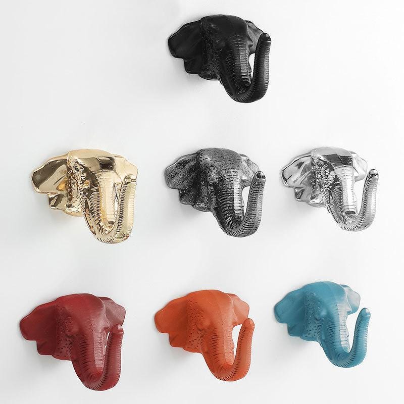 Elephant Trunk Kitchen Knob Hook Handles 60mm 2 3/8" Cabinet Drawer Door Furniture Black Silver Gold Antique Wholesale Bulk