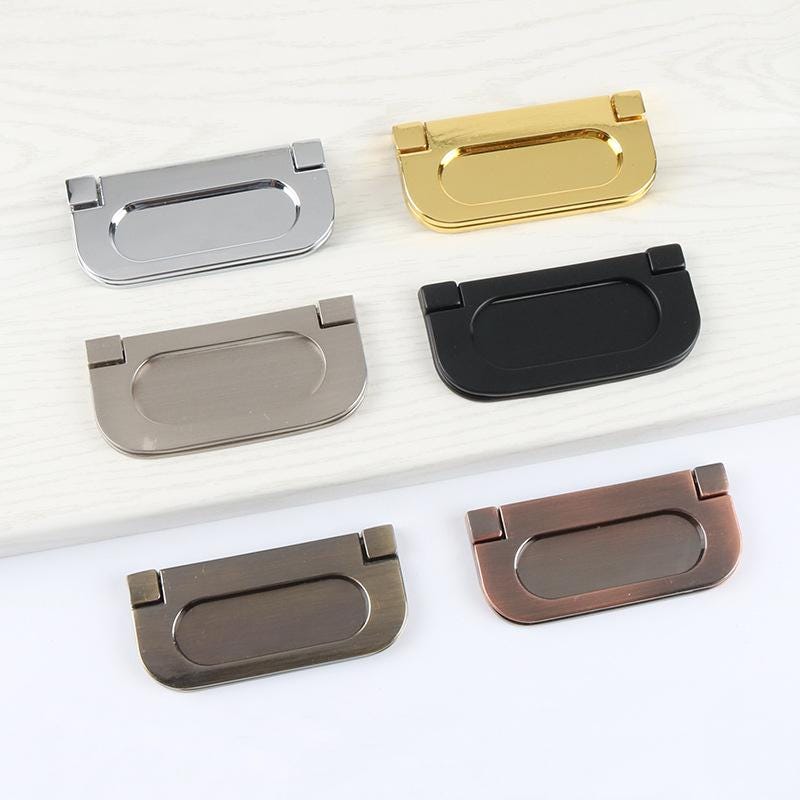 Concealed Kitchen Knob Handles 35 74mm 1 3/8 2 7/8" Cabinet Drawer Door Furniture Black Silver Gold Antique Wholesale Bulk