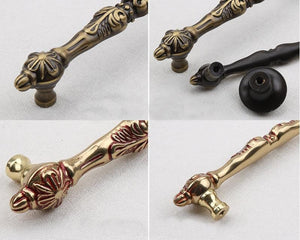 Solid Brass Round Cabinet Pulls & Knobs - Antique Bronze Finish - #3 - 165mm / 1pc