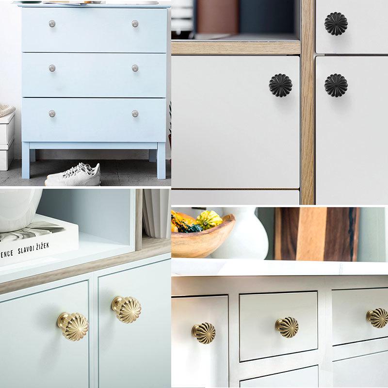 Solid Brass Handles Knobs Cupboard Kitchen Cup Drawer Bin Pulls Cabinet Door Furniture Decor Hardware Wholesale Bulk
