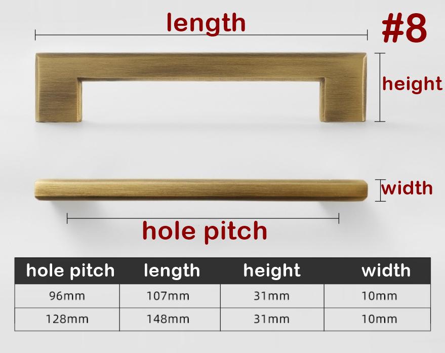 Solid Brass Vintage Cabinet Pulls & Knobs - Furniture Hardware - #5 - 141mm / 1pc