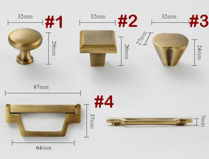 Solid Brass Vintage Cabinet Pulls & Knobs - Furniture Hardware - #2 / 1pc