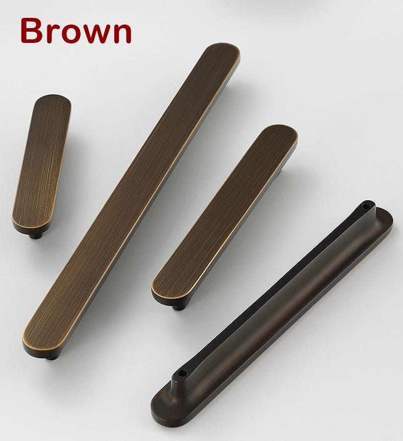 Solid Brass Round Cabinet Pulls & Knobs - Black Finish for Cabinets - Black 32mm Round / 1pc