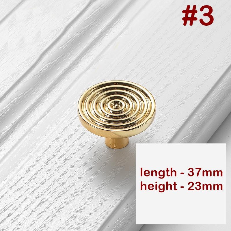 Solid Brass Mid-Century Cabinet Pulls & Knobs - Antique Bronze Finish - #1 - 38mm/silver / 1pc