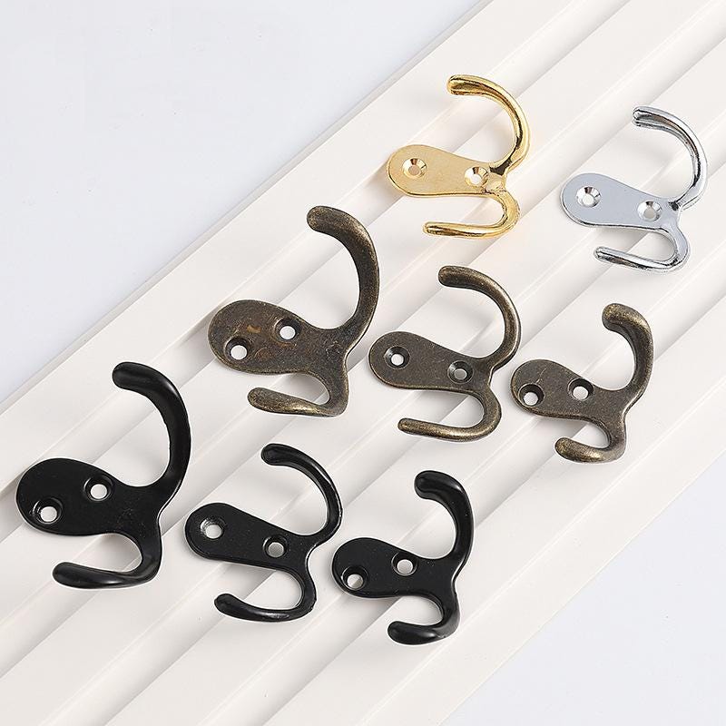 Kitchen Knob Hook Handles 55mm 2 1/8" Cabinet Drawer Door Furniture Black Silver Gold Antique Wholesale Bulk