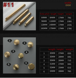 Solid Brass Square Cabinet Cup Pulls - Furniture for Wardrobes - #2 / 1pc