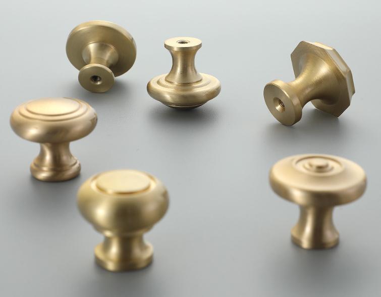 Rectangle Round Brushed Handles Knobs 3 - 6 Inch Solid Brass Cupboard Kitchen Cup Drawer Bin Pulls Cabinet Door Furniture Decor Hardware