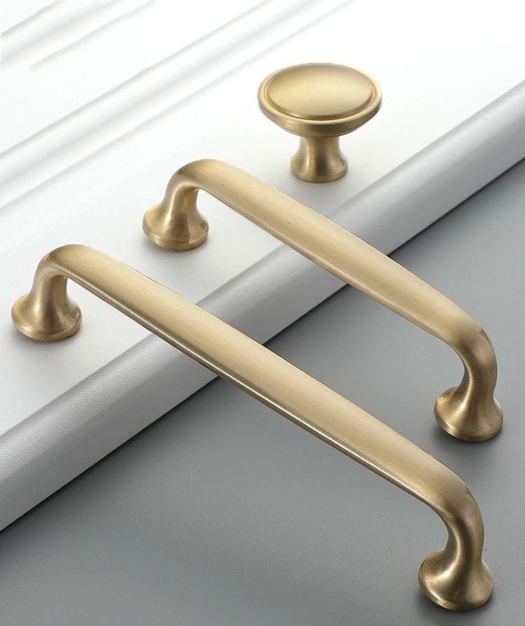Solid Brass Square Cabinet Cup Pulls - Furniture for Wardrobes - #7 - 31mm Square / 1pc