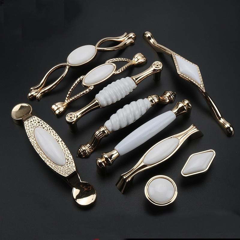 Solid Brass Handles Knobs Cupboard Kitchen Cup Drawer Bin Pulls Cabinet Door Furniture Decor Hardware Wholesale Bulk