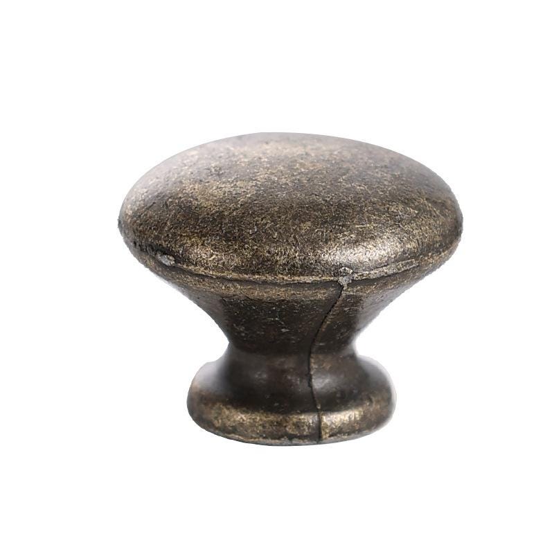 Ancient Antique Bronze/Brass Tone Brass Head Drop Ring Drawer Pull Handle Knob Furniture Decorative Door Cabinet Chinese Decor Knocker