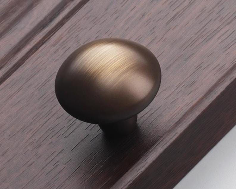 Aged Solid Brass Drawer Knob 31 30 31 mm 1 1/4" 1 1/8" 1 1/4" Antique Bronze Kitchen Door Drawer Pull Furniture Hardware Wholesale