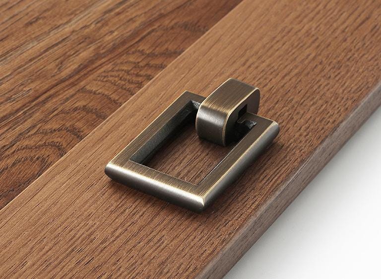Solid Brass Cabinet Cup Pulls - Antique Bronze Finish for Cabinets - view 6