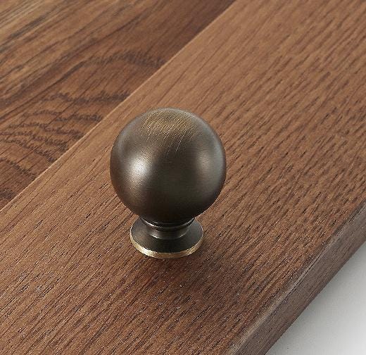 Aged Solid Brass Drawer Knob 25 31 25 mm 1" 1 1/4" 1" Antique Bronze Kitchen Door Drawer Pull Furniture Hardware Wholesale