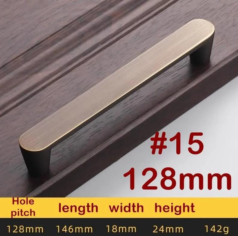Aged Solid Brass Drawer Pull Handle Coffee Paleo Color 4 5 Inches 96 128 mm Kitchen Cabinet Door Furniture Decor Hardware Wholesale
