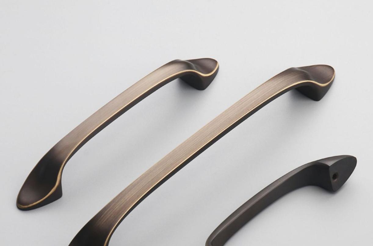Aged Solid Brass Drawer Pull Handle Coffee Paleo Color 4 5 7 Inches 96 128 192 mm Kitchen Cabinet Door Furniture Decor Hardware Wholesale