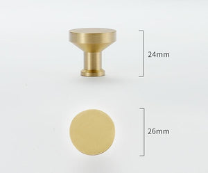 Solid Brass Cabinet Pulls & Knobs - Gold Finish Furniture Hardware - view 3