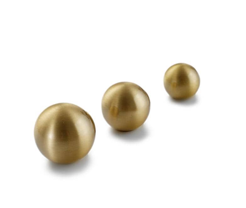 Brushed Solid Brass Drawer Knob 18 23 27 mm 3/4" 7/8" 1" Brass Color Kitchen Door Drawer Pull Furniture Hardware Wholesale