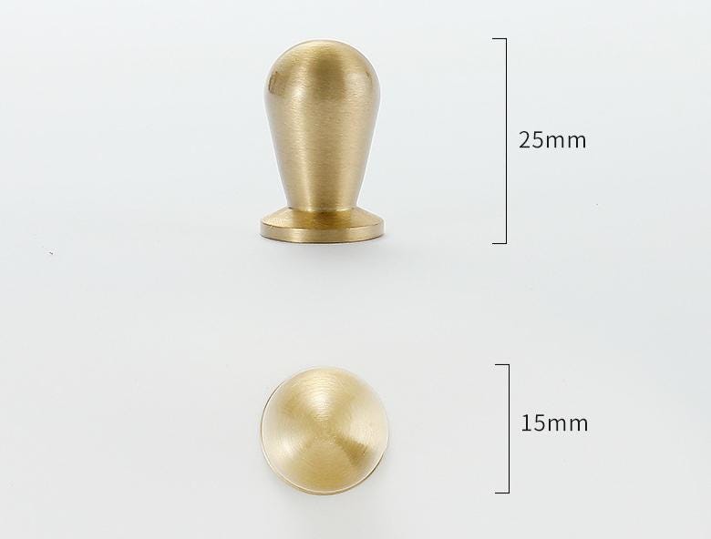 Brushed Solid Brass Drawer Knob 25 29 mm 1" 1 1/8" Brass Color Kitchen Door Drawer Pull Furniture Hardware Wholesale