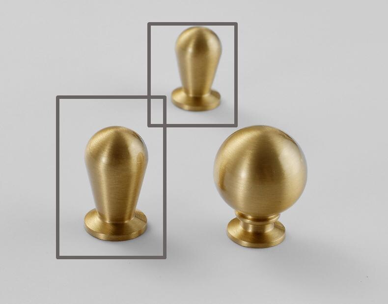 Brushed Solid Brass Drawer Knob 25 29 mm 1" 1 1/8" Brass Color Kitchen Door Drawer Pull Furniture Hardware Wholesale