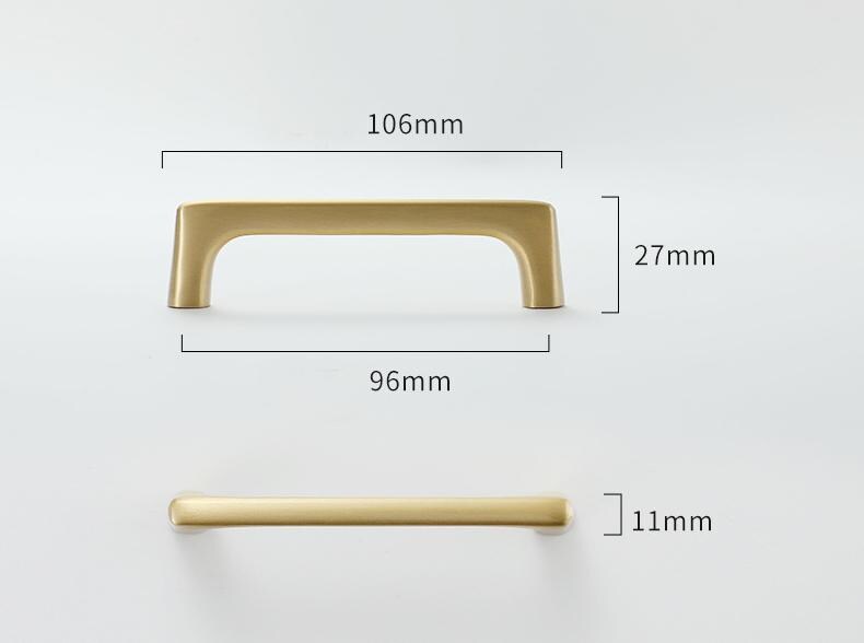 Brushed Solid Brass Drawer Pull Handle Brass Color 4 5 7 8 Inches 106 138 170 202 mm Kitchen Cabinet Door Furniture Decor Hardware Wholesale