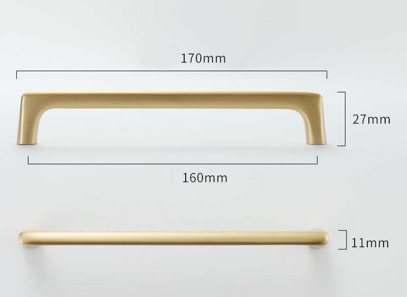 Brushed Solid Brass Drawer Pull Handle Brass Color 4 5 7 8 Inches 106 138 170 202 mm Kitchen Cabinet Door Furniture Decor Hardware Wholesale