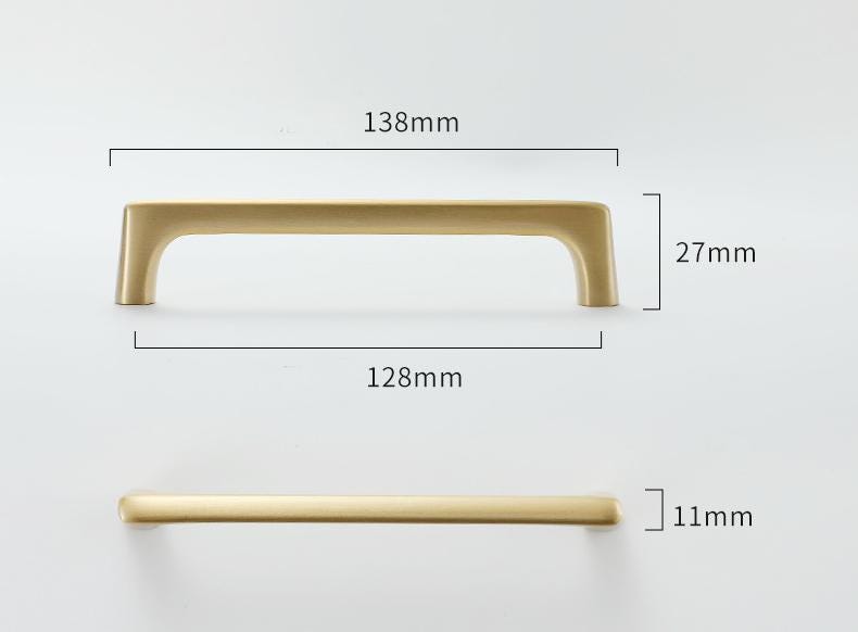 Brushed Solid Brass Drawer Pull Handle Brass Color 4 5 7 8 Inches 106 138 170 202 mm Kitchen Cabinet Door Furniture Decor Hardware Wholesale