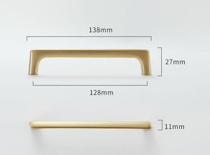 Solid Brass Cabinet Pulls & Knobs - Brass Color Finish for Cabinets - #15 202mm / 1pc
