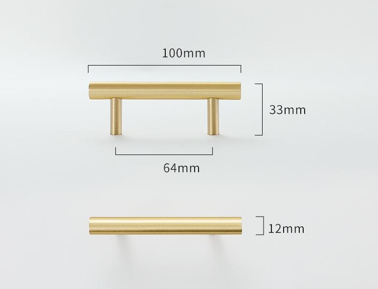 Brushed Solid Brass Drawer Pull Handle Brass Color 4 5 6 10 Inches 100 125 150 260mm Kitchen Cabinet Door Furniture Decor Hardware Wholesale