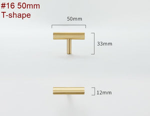 Solid Brass Cabinet Pulls & Knobs - Brass Color Finish for Cabinets - #16 125mm / 1pc