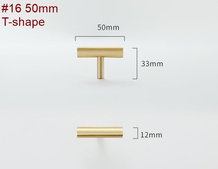 Solid Brass Cabinet Pulls & Knobs - Brass Color Finish for Cabinets - #16 125mm / 1pc