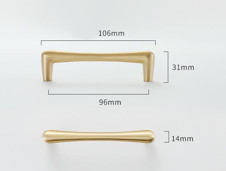 Solid Brass Cabinet Pulls & Knobs - Brass Color Finish for Cabinets - #17 202mm / 1pc