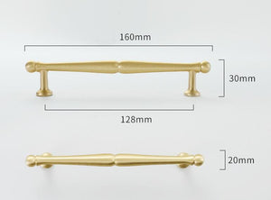 Solid Brass Cabinet Pulls & Knobs - Brass Color Finish for Cabinets - #18 230mm / 1pc