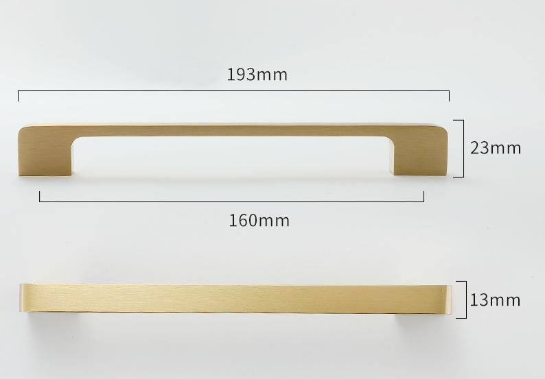 Brushed Solid Brass Drawer Pull Handle Brass Color 3 4 5 9 Inches 80 107 144 220 mm Kitchen Cabinet Door Furniture Decor Hardware Wholesale