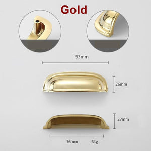 Solid Brass Cabinet Cup Pulls - Silver Finish Decorative Hardware - view 4