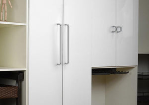 Solid Brass Cabinet Pulls & Knobs - Silver Finish for Wardrobes - #4 Brass 320mm / 1pc
