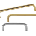 Solid Brass Cabinet Pulls & Knobs - Silver Finish for Wardrobes - #4 Brass 32mm / 1pc