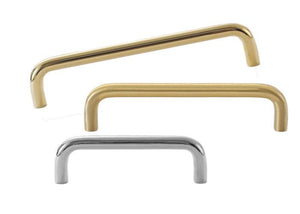 Solid Brass Cabinet Pulls & Knobs - Silver Finish for Wardrobes - #4 Brass 32mm / 1pc