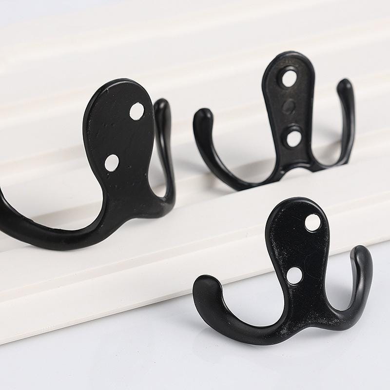 Kitchen Knob Hook Handles 55mm 2 1/8" Cabinet Drawer Door Furniture Black Silver Gold Antique Wholesale Bulk