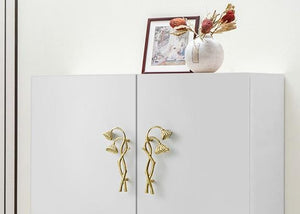 Solid Brass Floral Cabinet Pulls & Knobs - Gold Finish for Cabinets - view 8