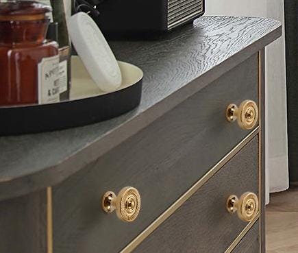 Solid Brass Drawer Knob 22 25 mm 7/8" 1" Gold Color Kitchen Door Drawer Pull Furniture Hardware Wholesale