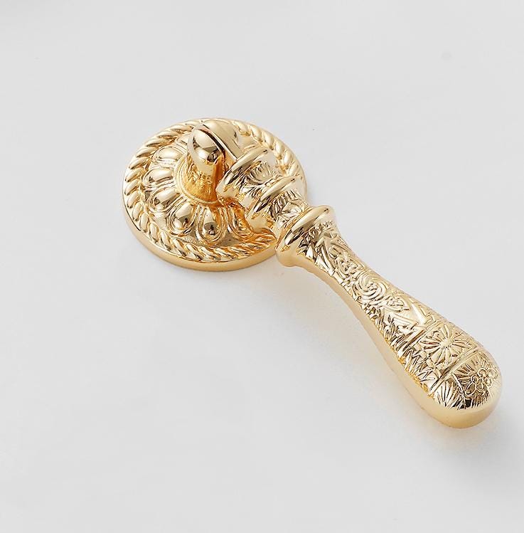 Solid Brass Drop Ring Door Knocker Ring Pulls - Gold Finish Hardware - view 4