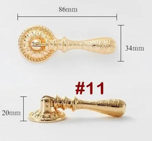 Solid Brass Drop Ring Door Knocker Ring Pulls - Gold Finish Hardware - view 2