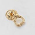 Solid Brass Drop Ring Door Knocker Ring Pulls - Gold Finish Hardware - #12 60mm / 1pc