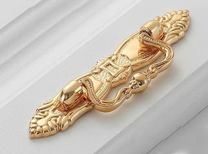Solid Brass Drop Ring Door Knocker Ring Pulls - Gold Finish Hardware - view 8