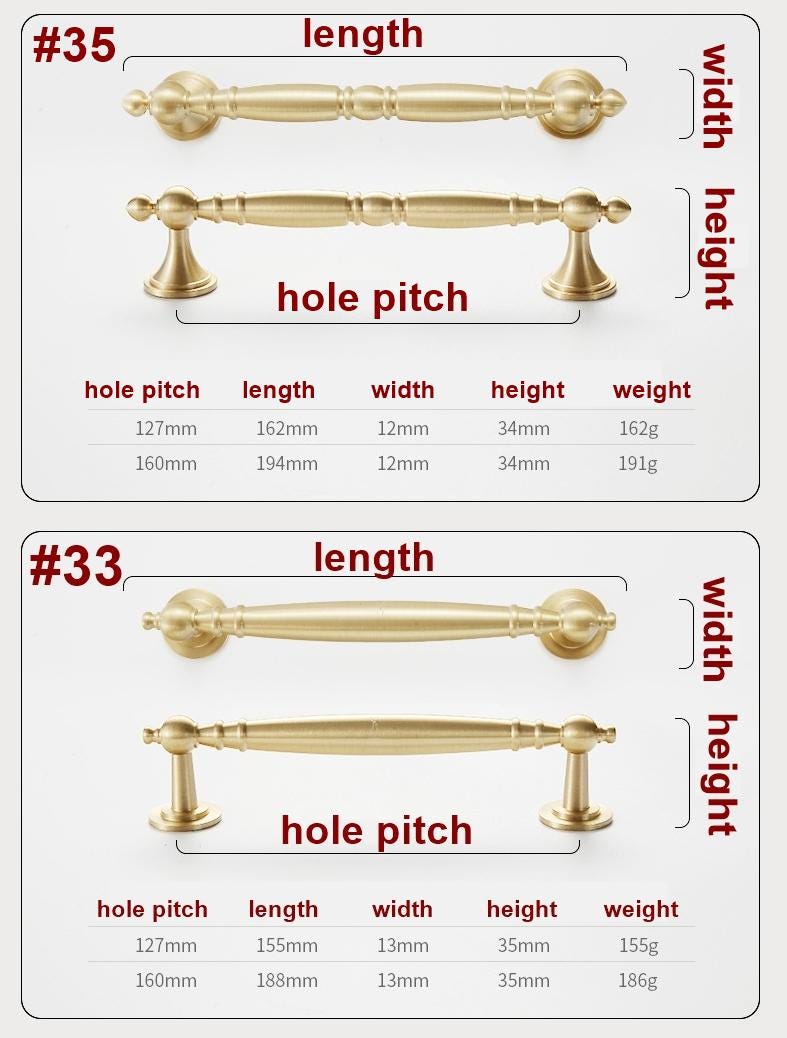 Solid Brass Cabinet Cup Pulls - Furniture for Cabinets & Drawers - #5 - 25mm / 1pc