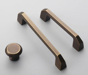 Solid Brass Vintage Cabinet Pulls & Knobs - Antique Bronze Finish - view 4