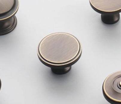 Aged Solid Brass Drawer Knob 34 22 34 mm 1 3/8" 7/8" 1 3/8" Antique Bronze Kitchen Door Drawer Pull Furniture Hardware Wholesale