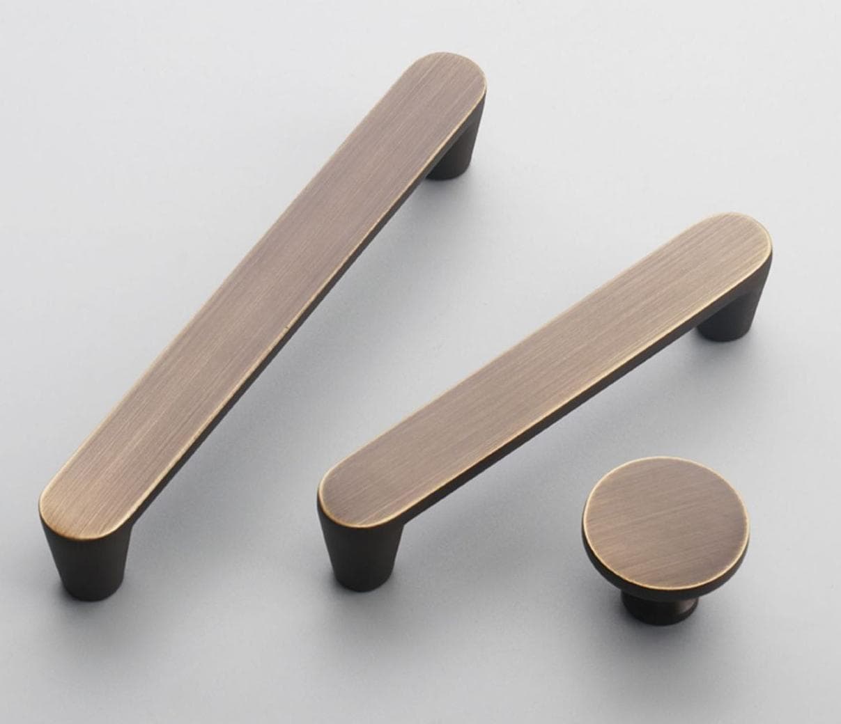 Solid Brass Vintage Cabinet Pulls & Knobs - Antique Bronze Finish - view 5